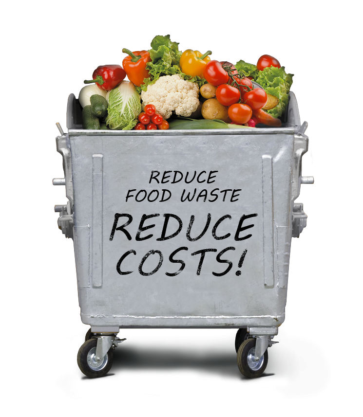 Garbage can with "claim" reduce food waste"